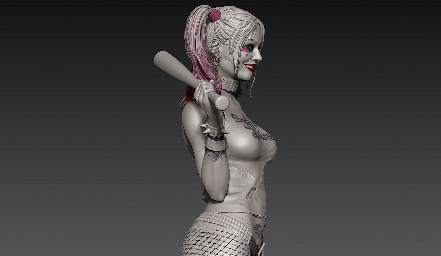 Harley Quinn Zbrush  3D model_5