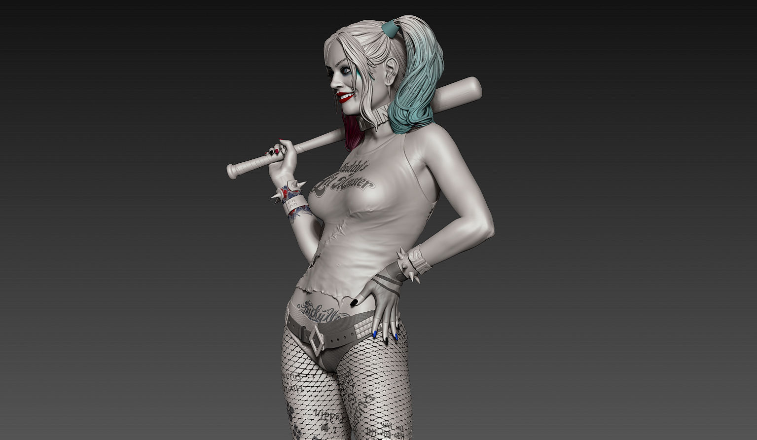 Harley Quinn Zbrush  3D model_8