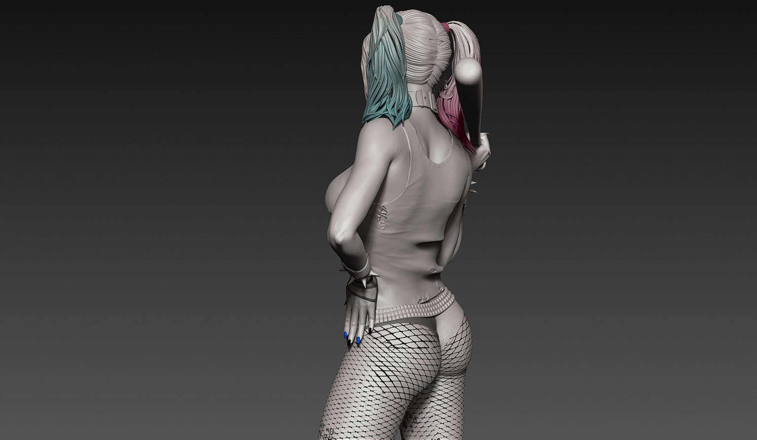 Harley Quinn Zbrush  3D model_7