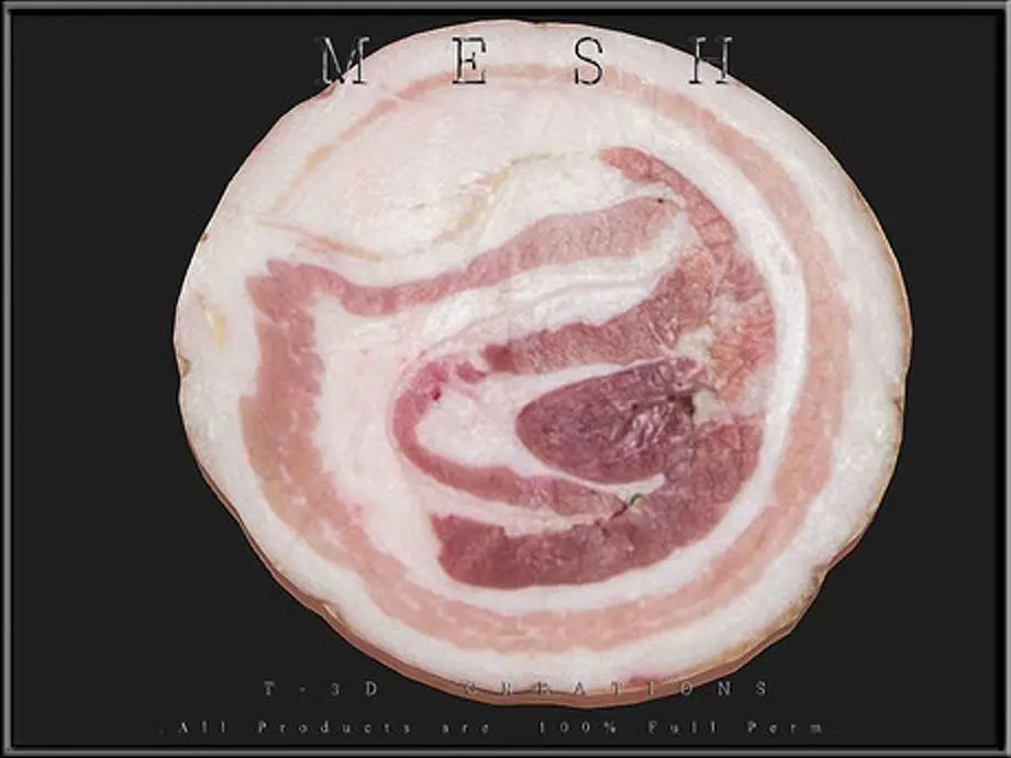 Slice of Pancetta Low-poly 3D model