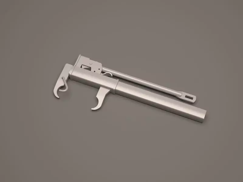 tools silver gun Free 3D model_0