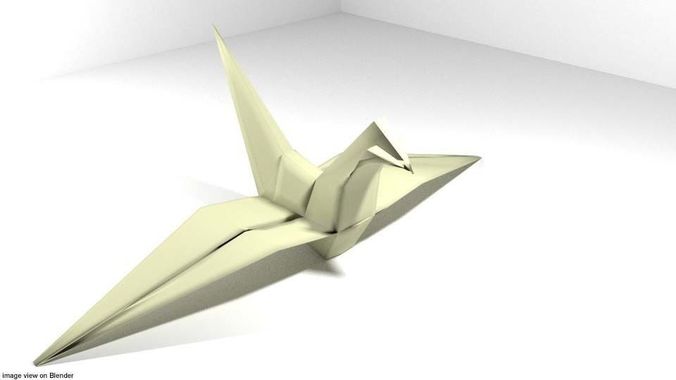 Origami - Bird 3D model