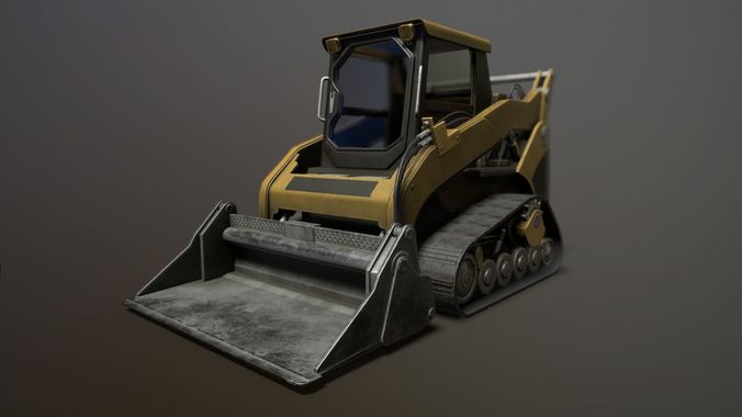 Skid Loader Low-poly 3D model