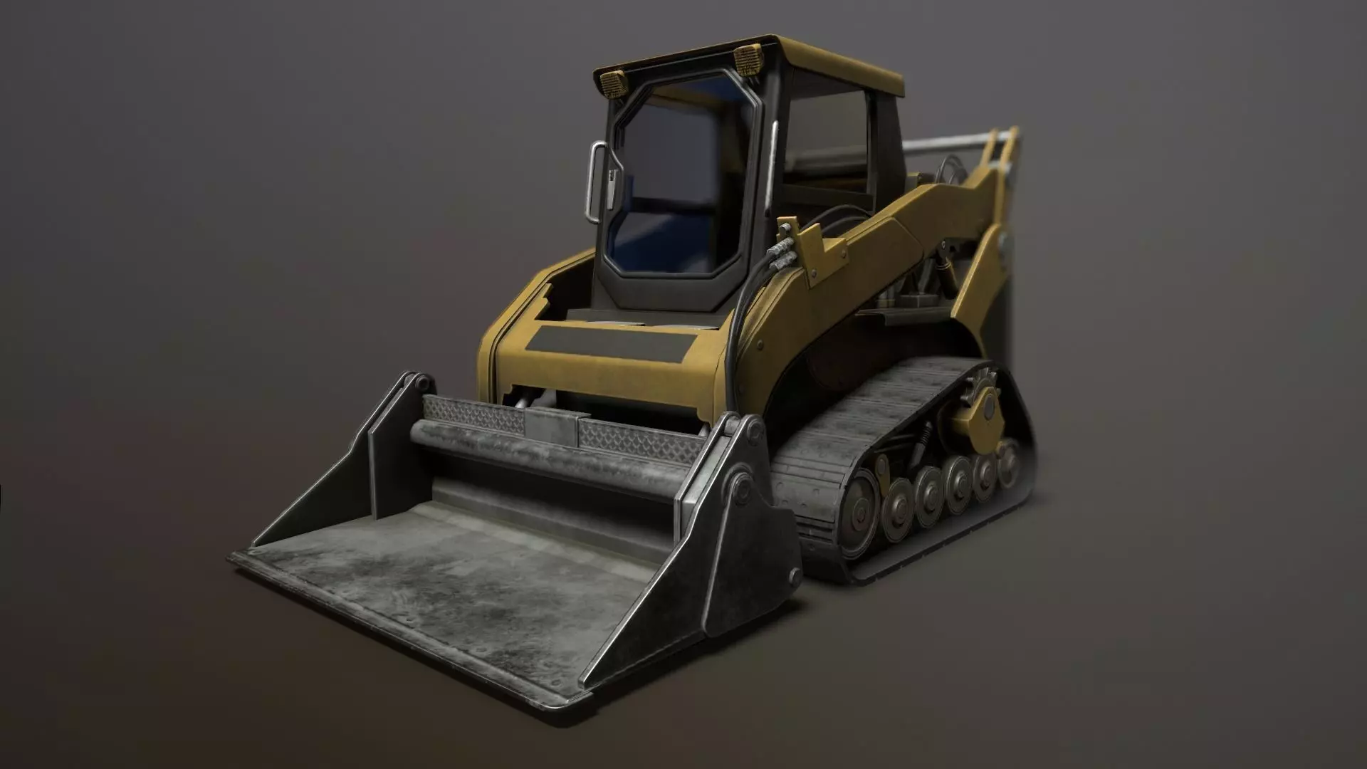 Skid Loader Low-poly 3D model_0