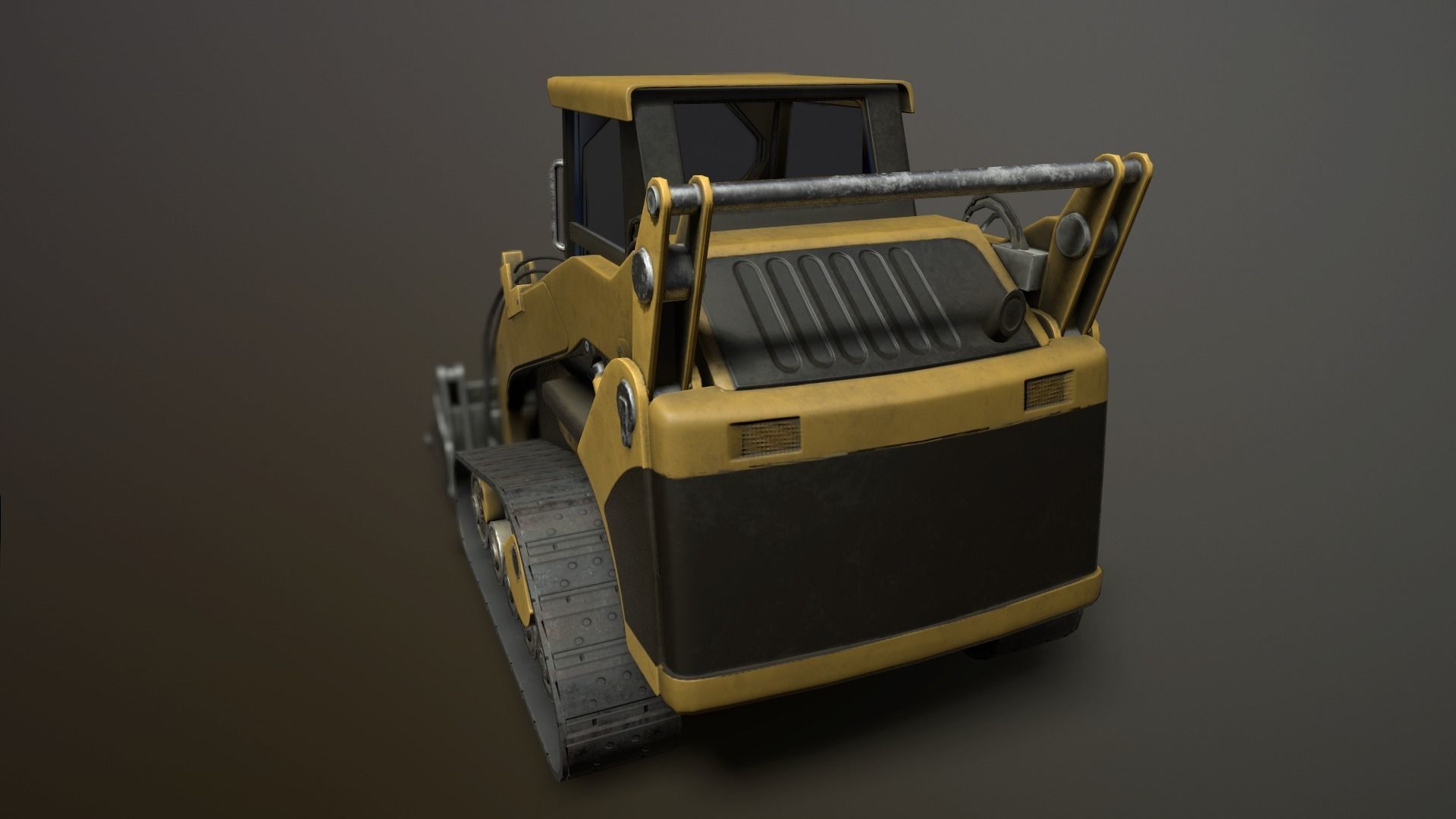 Skid Loader Low-poly 3D model_2