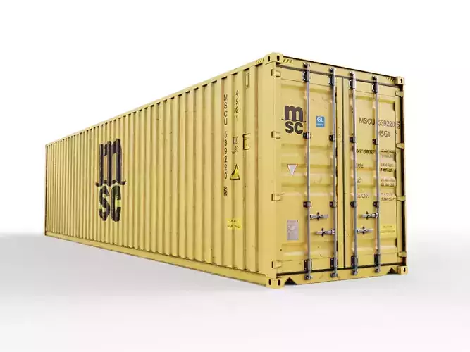 40 feet  High Cube MSC shipping container  3D model