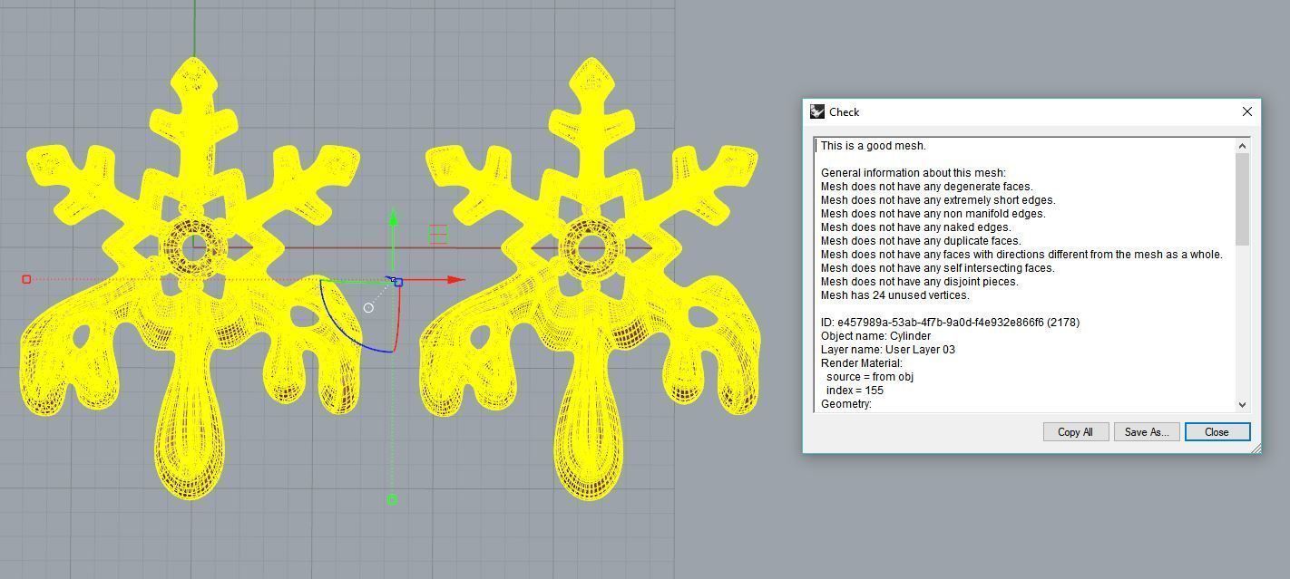 Snowflake pendant 3d printable model 3dm stl format 3D print model_7