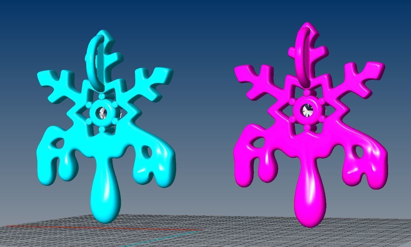 Snowflake pendant 3d printable model 3dm stl format 3D print model_4