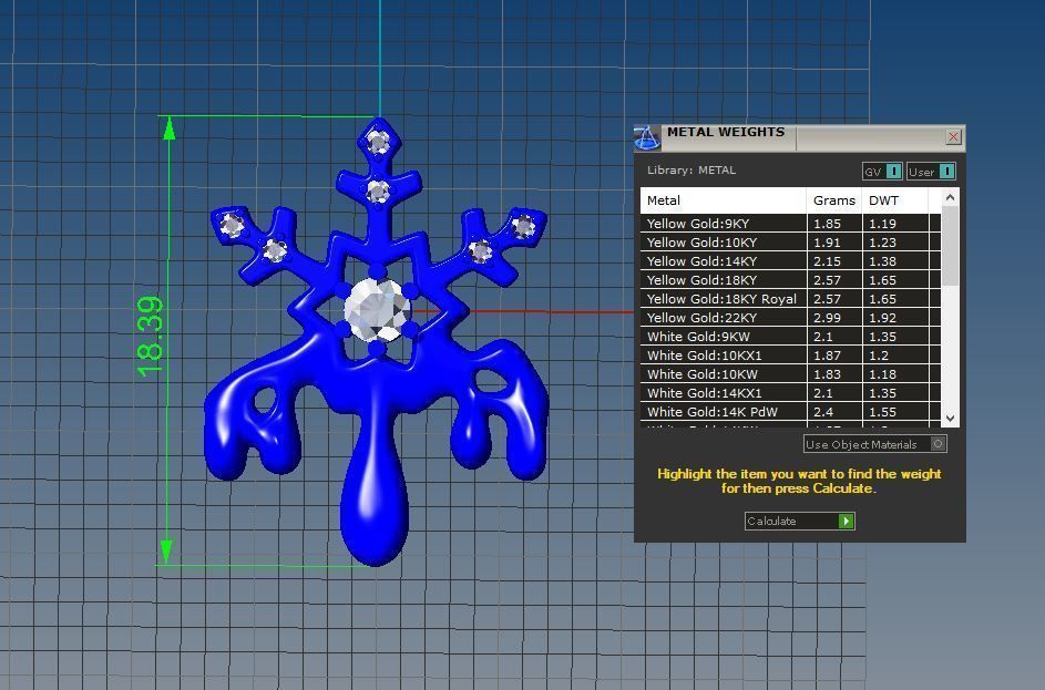 Snowflake pendant 3d printable model 3dm stl format 3D print model_5