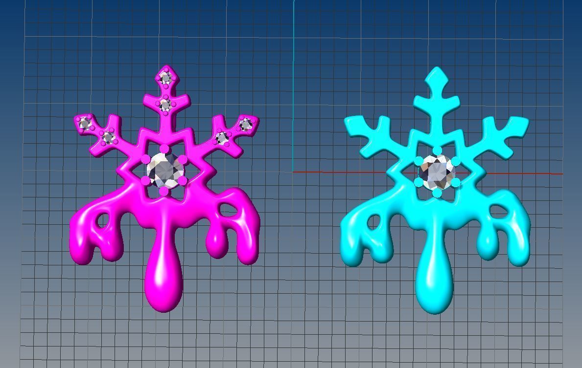 Snowflake pendant 3d printable model 3dm stl format 3D print model_2