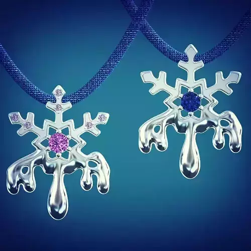 Snowflake pendant 3d printable model 3dm stl format 3D print model