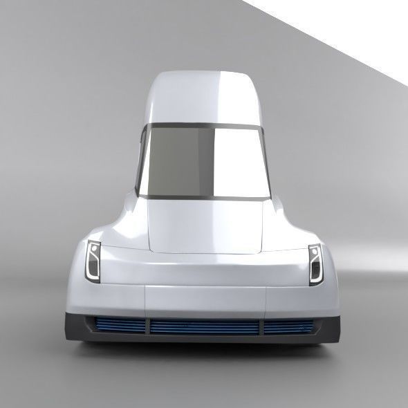 Tesla electric semi truck redesign 3D model_1