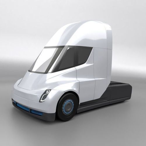 Tesla electric semi truck redesign 3D model