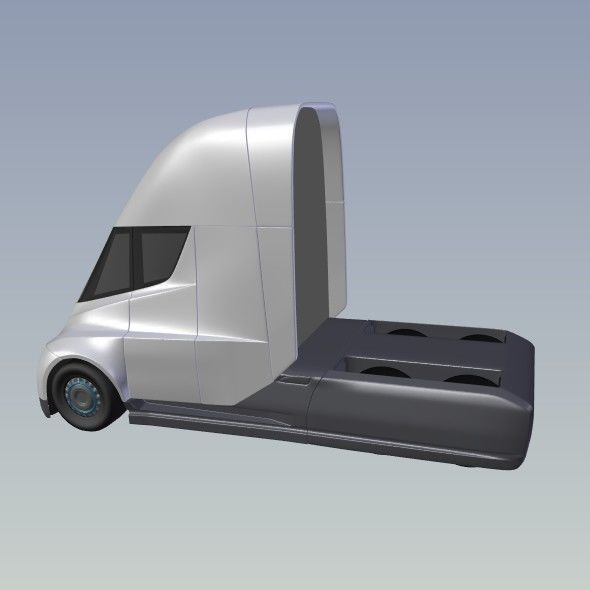 Tesla electric semi truck redesign 3D model_11