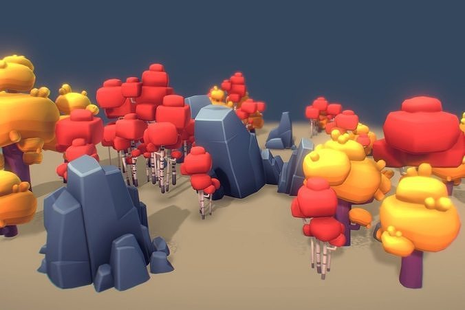Nature Set - Proto Series Low-poly 3D model