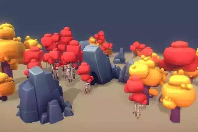 Nature Set - Proto Series Low-poly 3D model