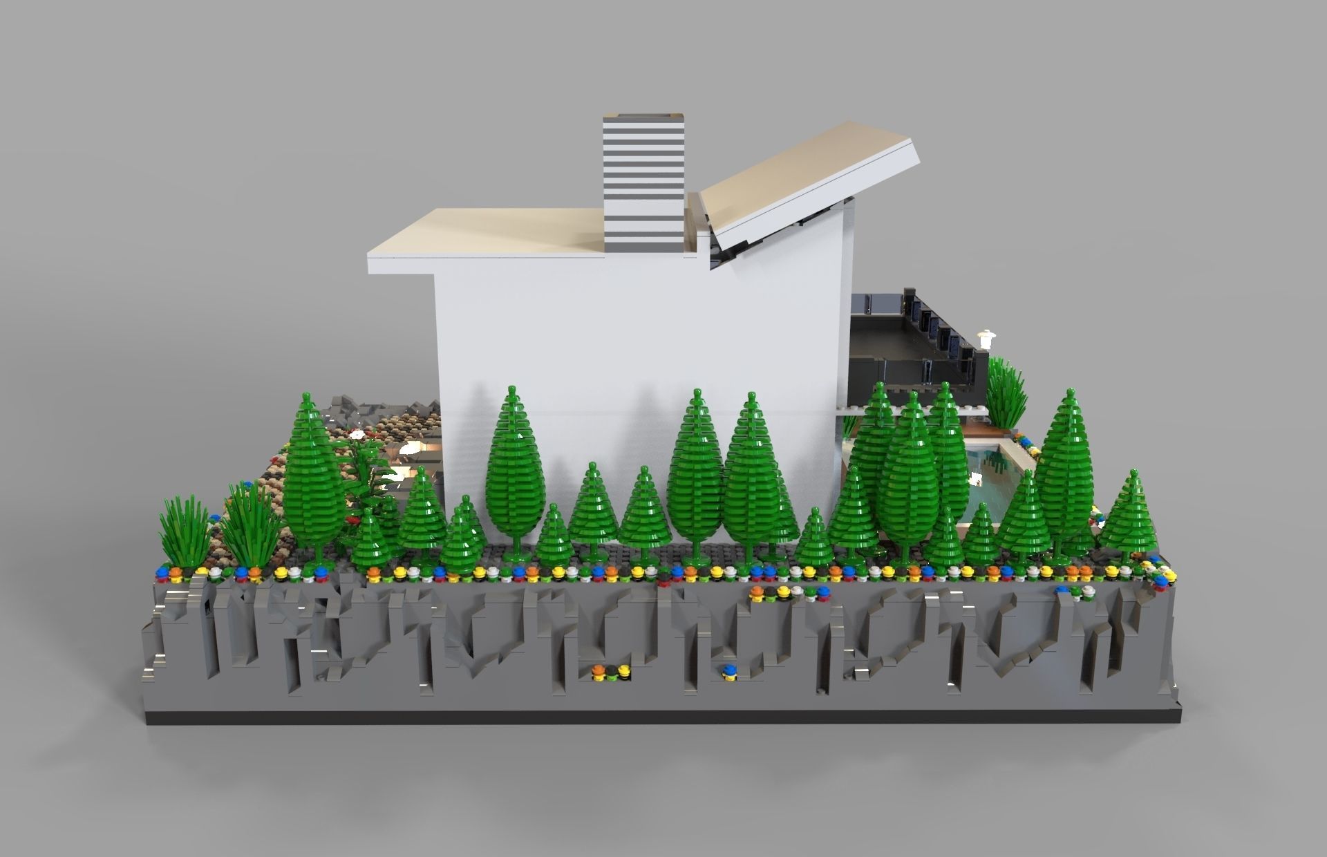 Lego Villa 3D model_5