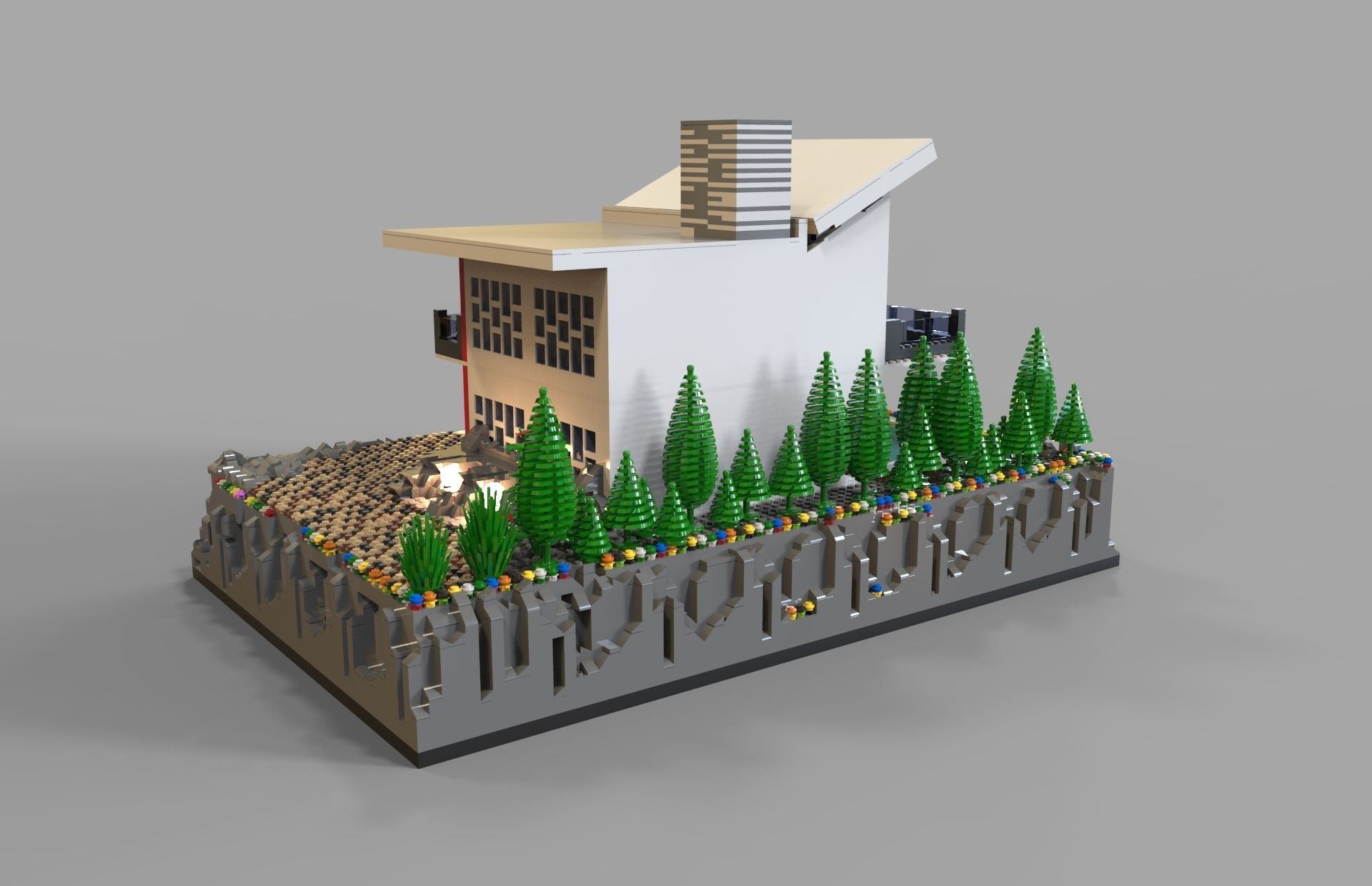 Lego Villa 3D model_4