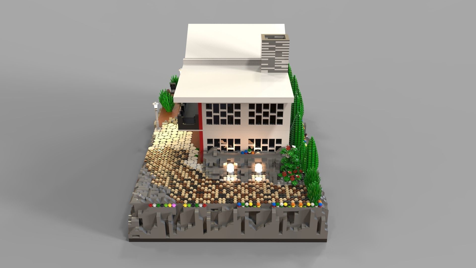 Lego Villa 3D model_3