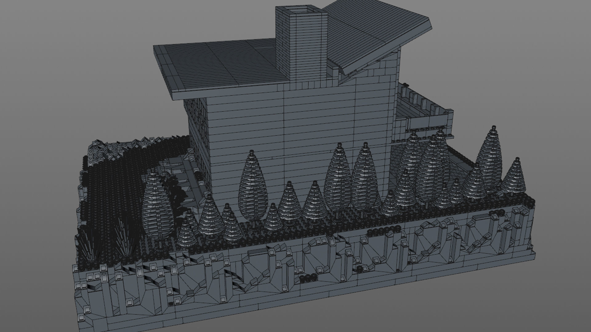 Lego Villa 3D model_9