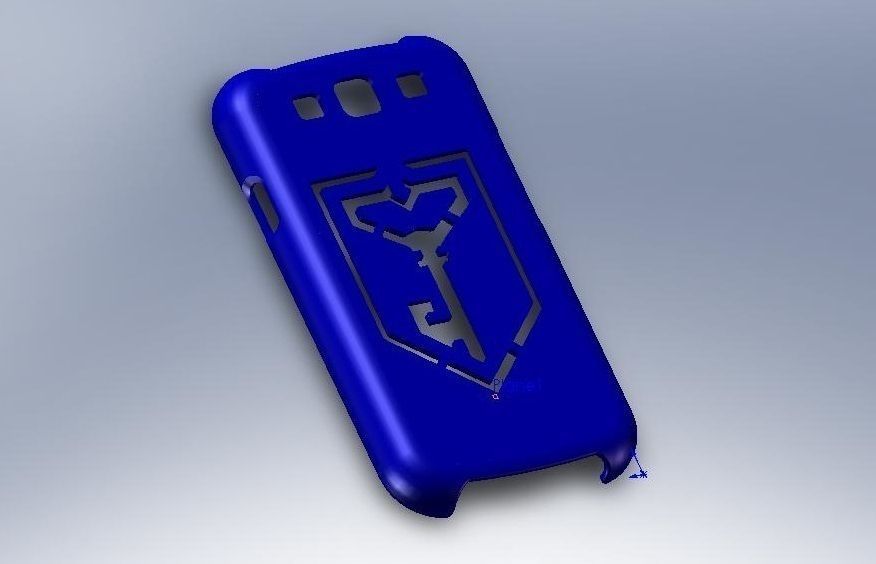 Galaxy s3 phone cover with Ingress Resistance Logo Free 3D print model_2