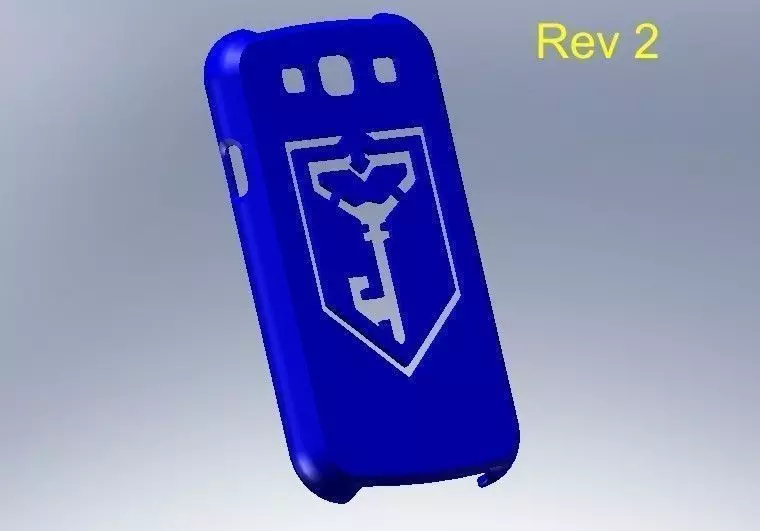 Galaxy s3 phone cover with Ingress Resistance Logo Free 3D print model_0