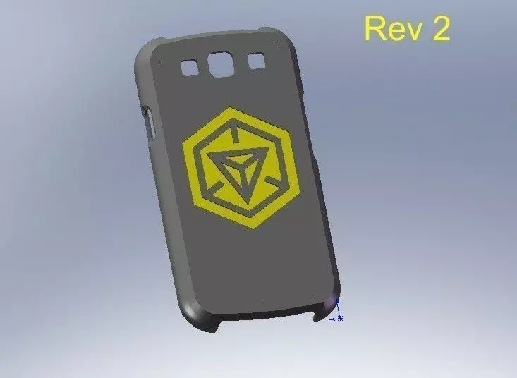 Galaxy s3 phone cover with Ingress  Logo Free 3D print model_0