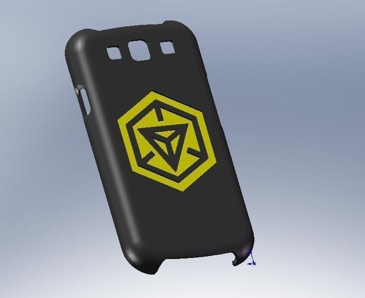Galaxy s3 phone cover with Ingress  Logo Free 3D print model_2