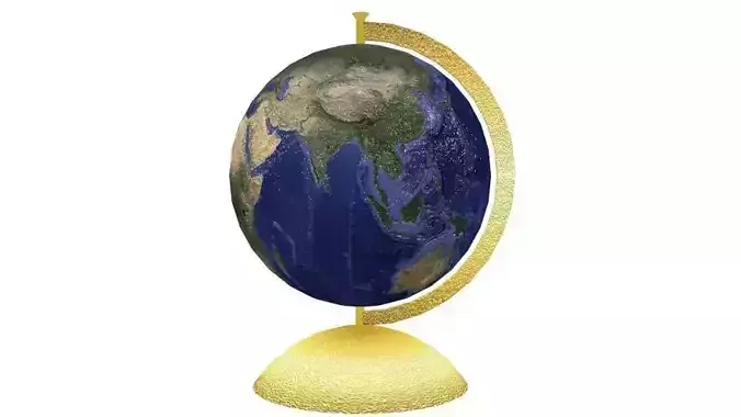 Globe earth Low-poly 3D model