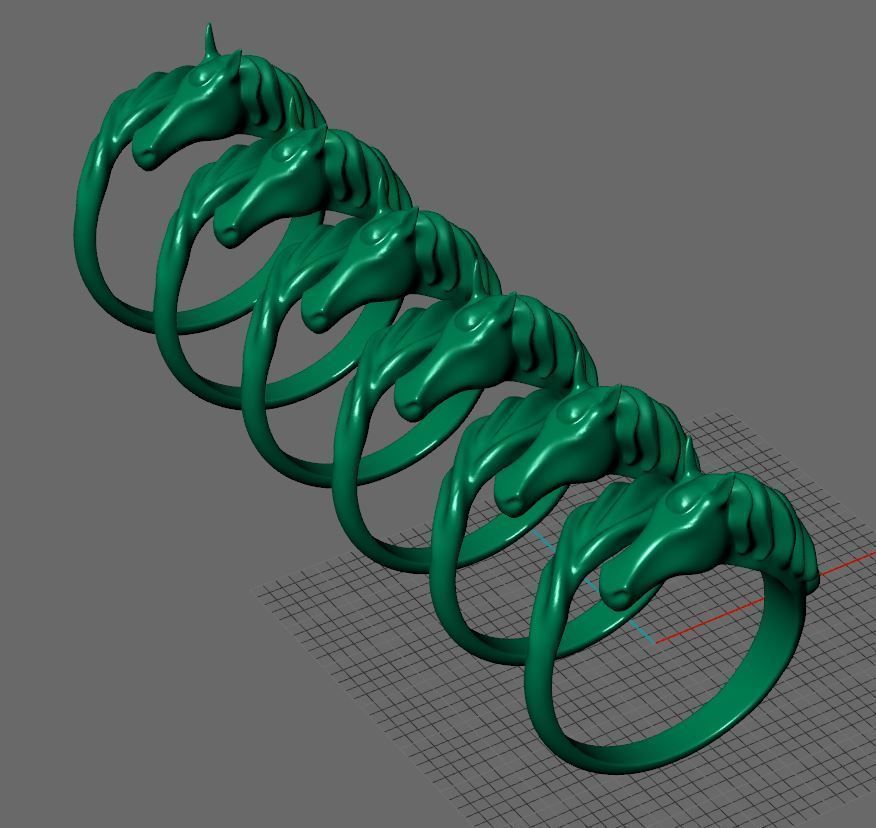 horse ring 3D print model_1