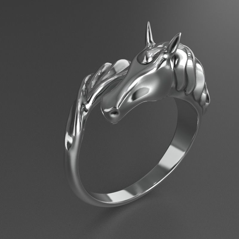 horse ring 3D print model_5