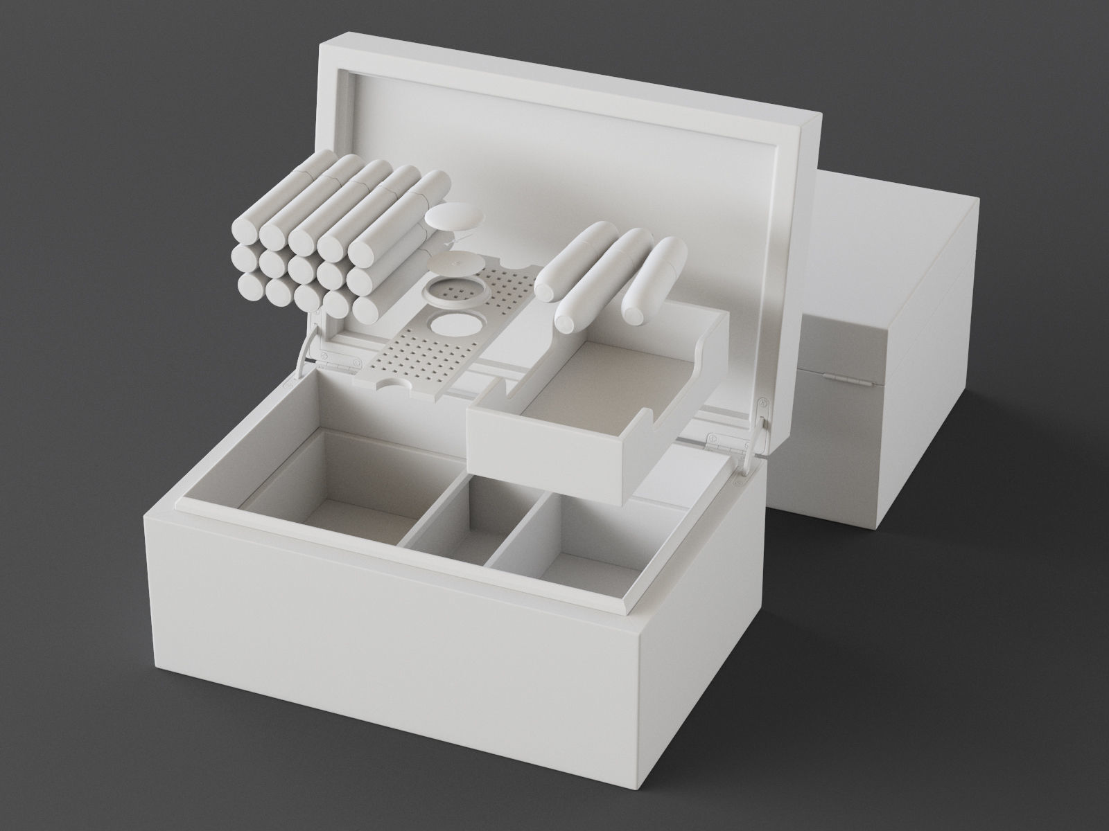 Humidor filled with cigars 3D model_4