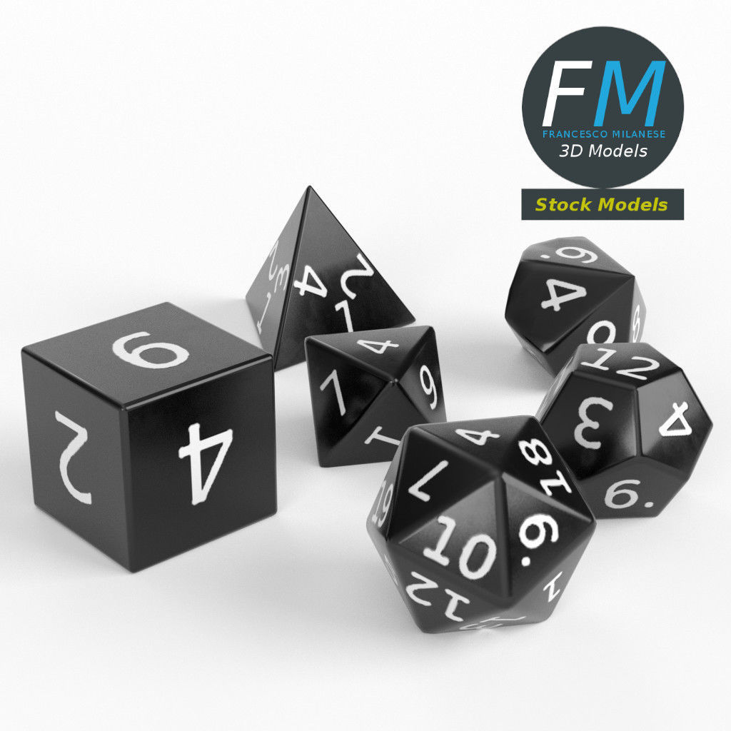 RPG dice set 3D model_5