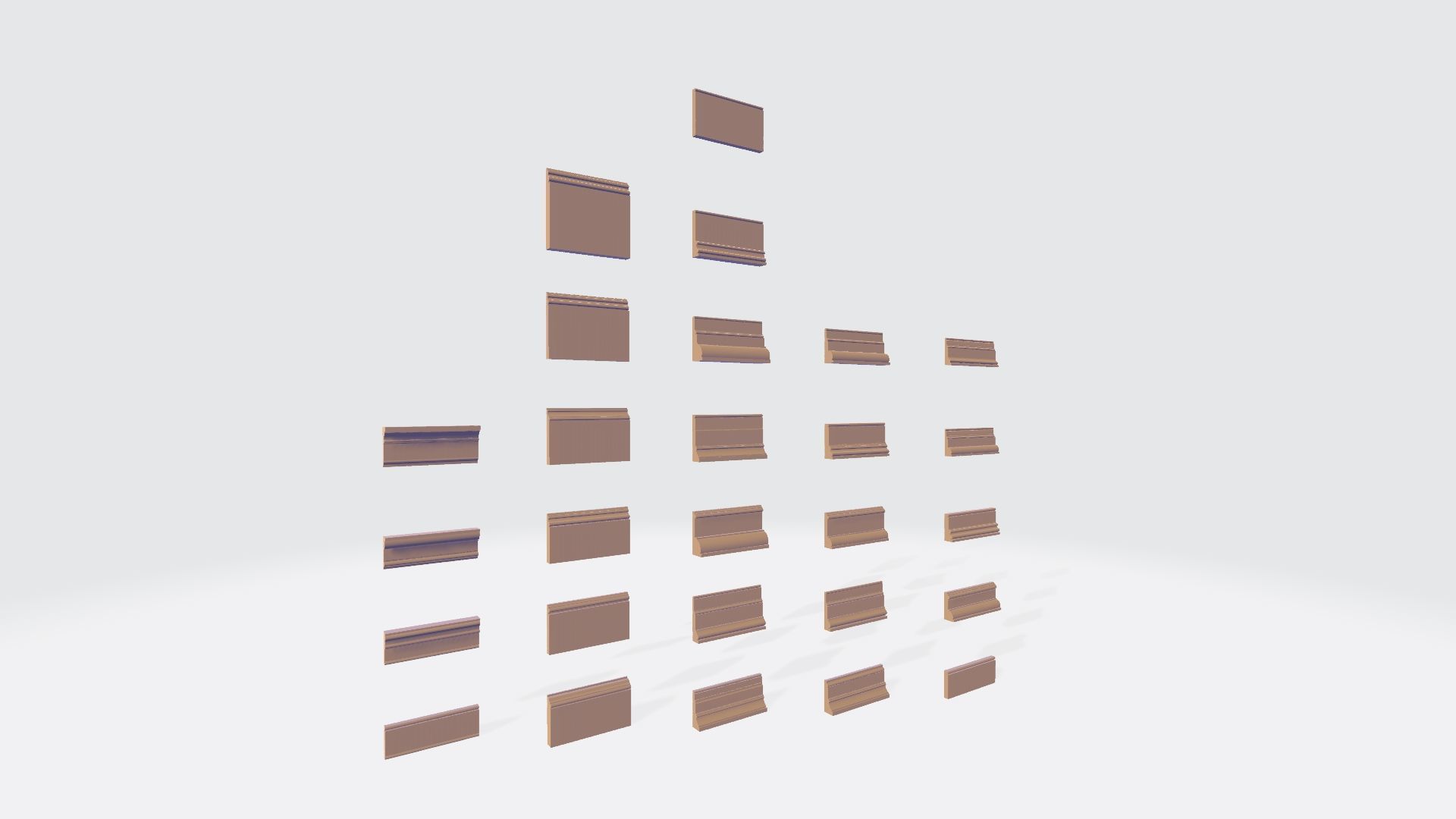 Architectural Moldings and Casings Collection - 27 Mouldings Low-poly 3D model_36