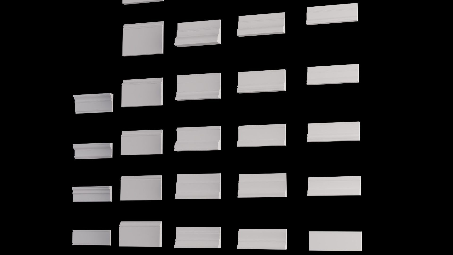 Architectural Moldings and Casings Collection - 27 Mouldings Low-poly 3D model_34