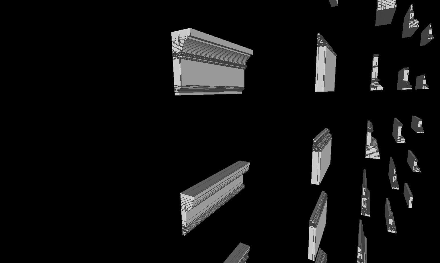 Architectural Moldings and Casings Collection - 27 Mouldings Low-poly 3D model_40