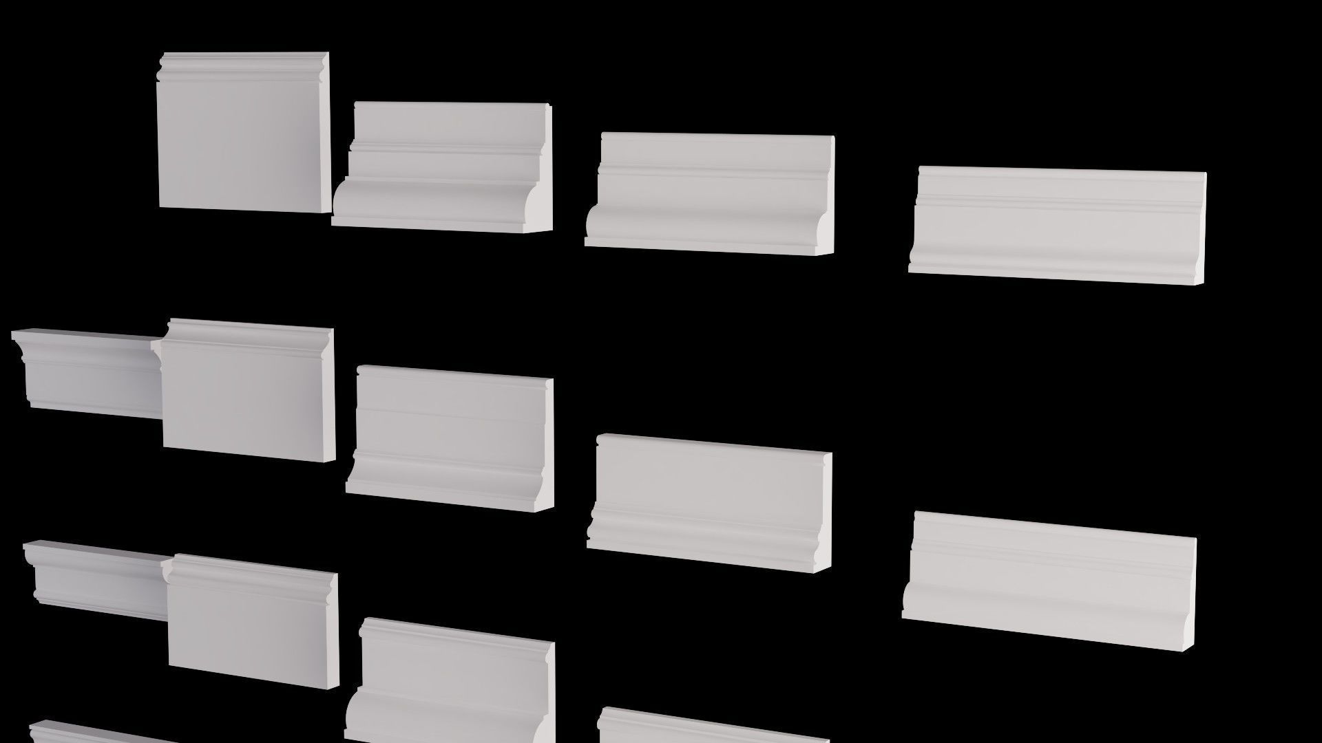 Architectural Moldings and Casings Collection - 27 Mouldings Low-poly 3D model_31