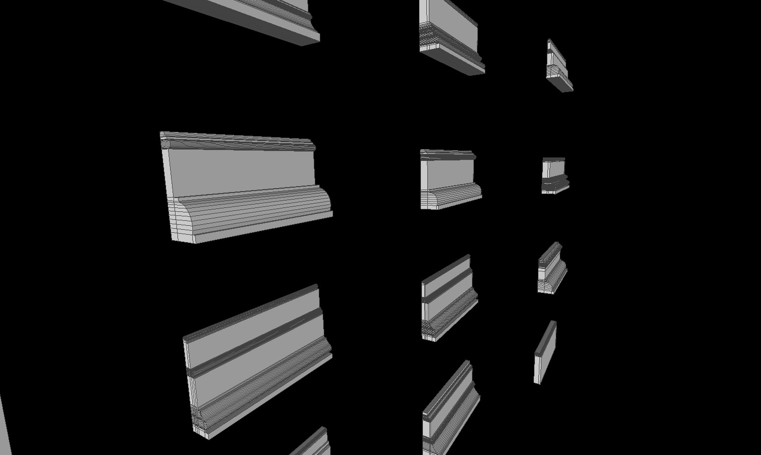 Architectural Moldings and Casings Collection - 27 Mouldings Low-poly 3D model_42