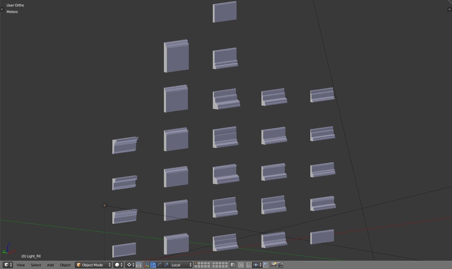 Architectural Moldings and Casings Collection - 27 Mouldings Low-poly 3D model_35