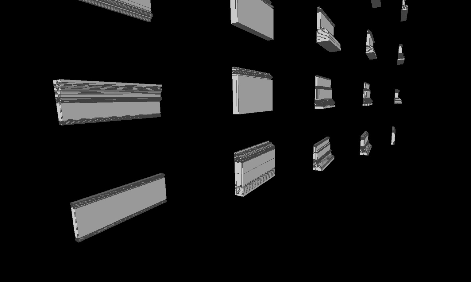 Architectural Moldings and Casings Collection - 27 Mouldings Low-poly 3D model_41