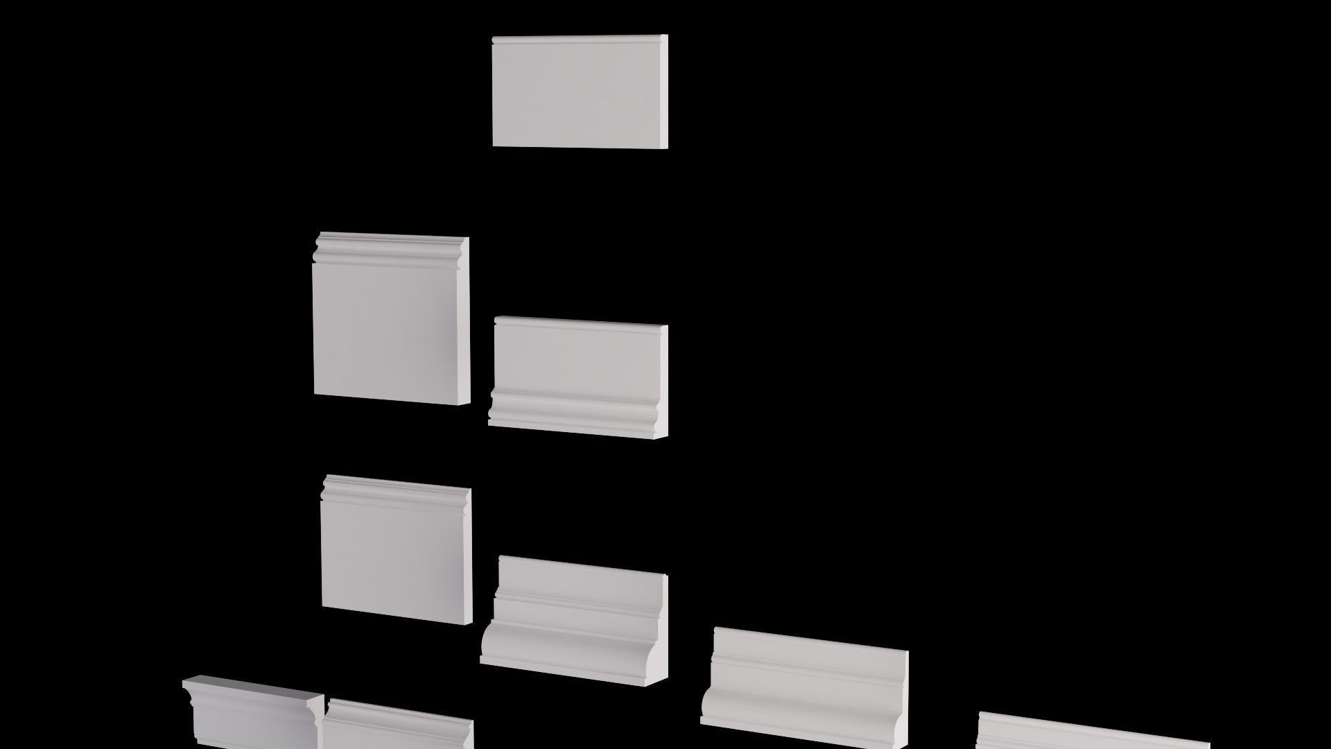 Architectural Moldings and Casings Collection - 27 Mouldings Low-poly 3D model_33
