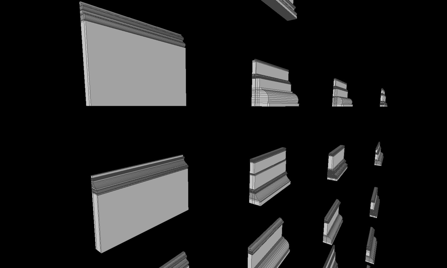 Architectural Moldings and Casings Collection - 27 Mouldings Low-poly 3D model_39