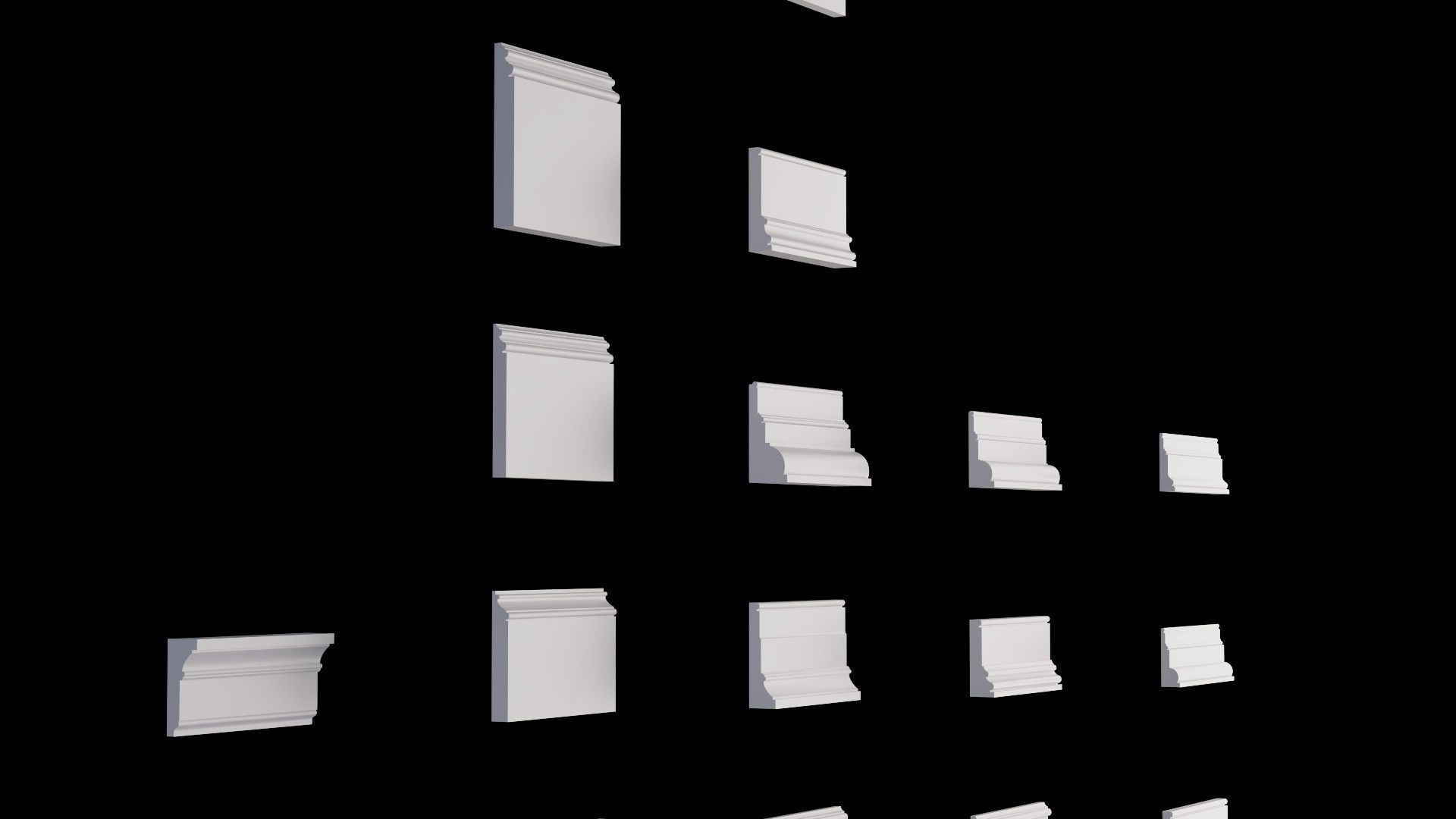 Architectural Moldings and Casings Collection - 27 Mouldings Low-poly 3D model_29