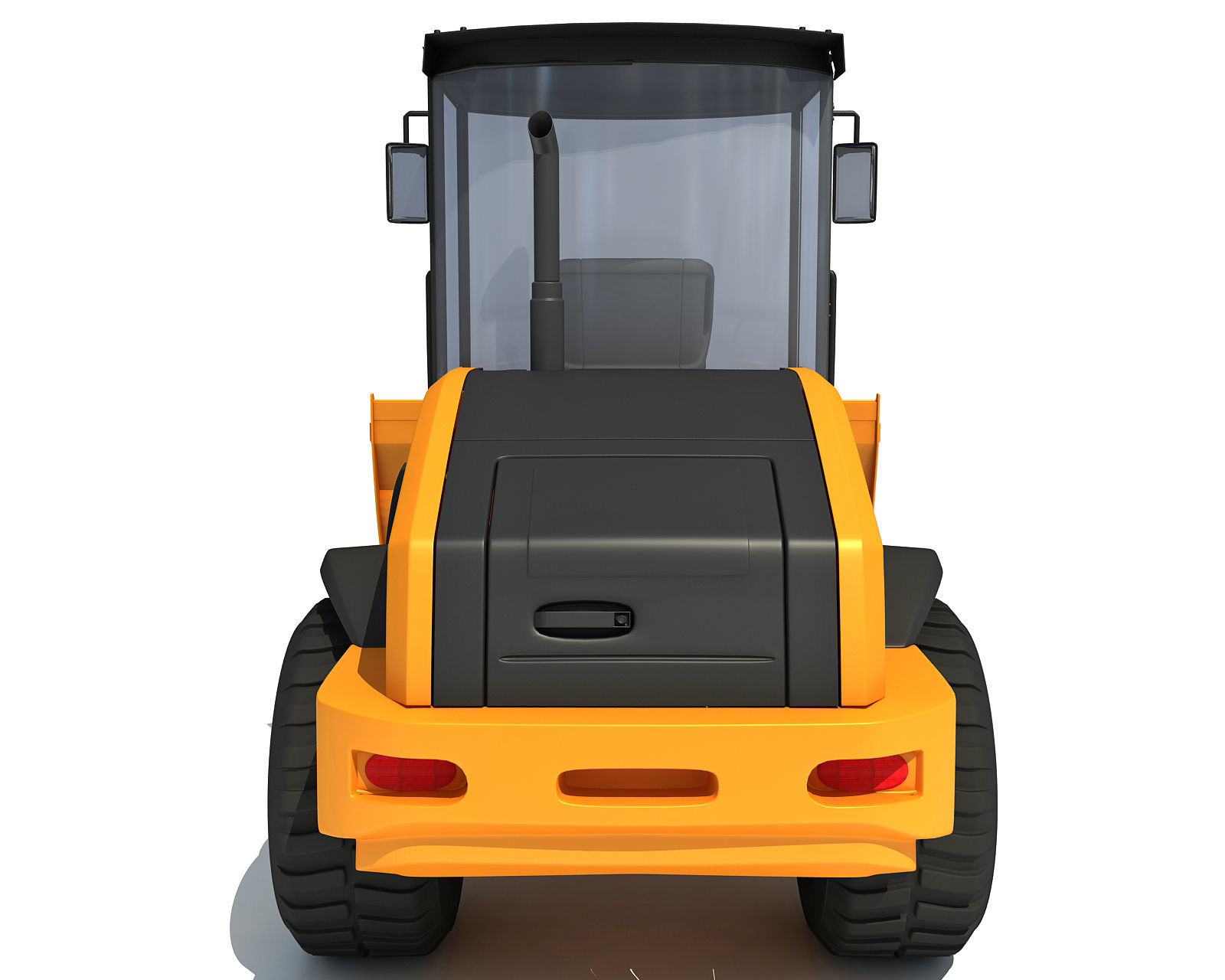 Yellow Wheel Loader 3D model_10