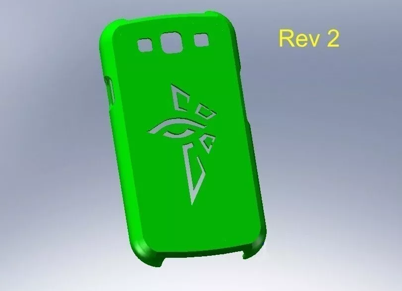 Galaxy s3 phone cover with Ingress Enlightened Logo Free 3D print model