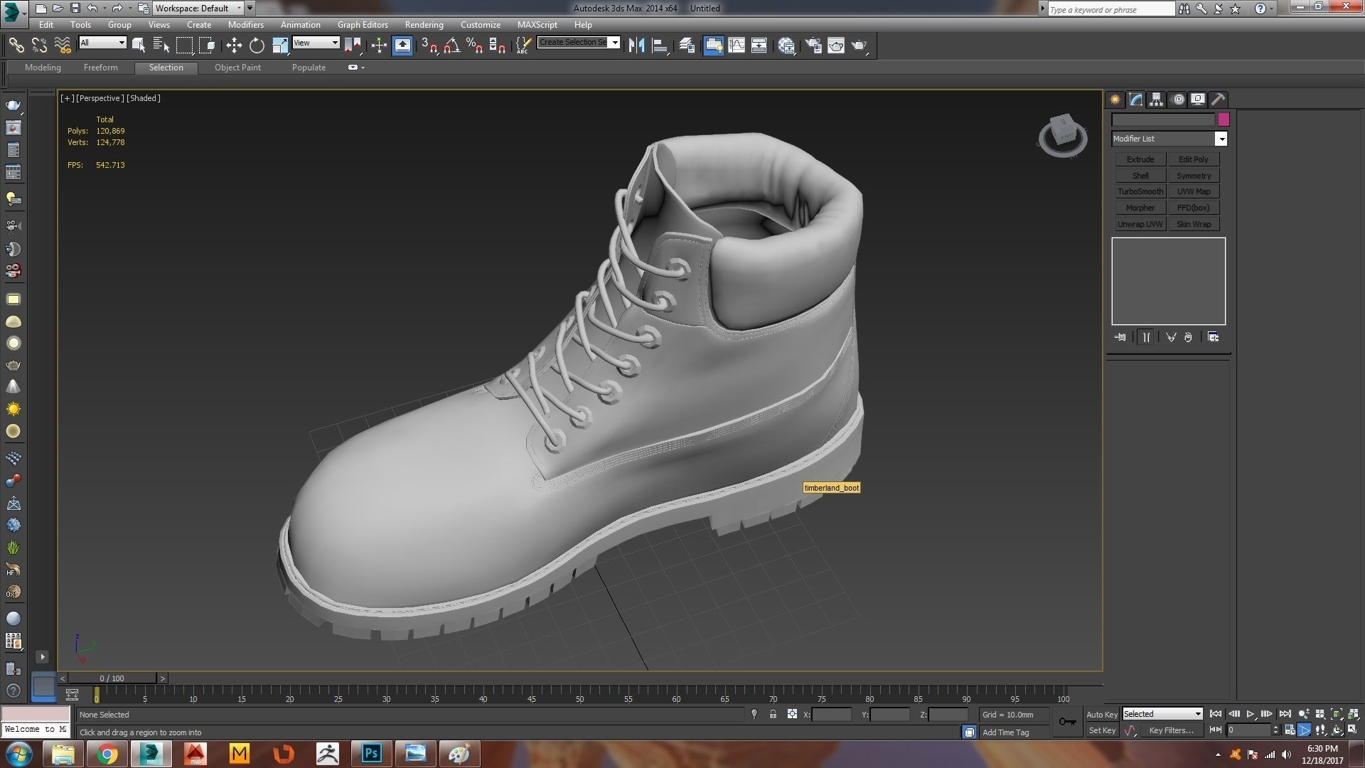 timberland boot 3D model_9