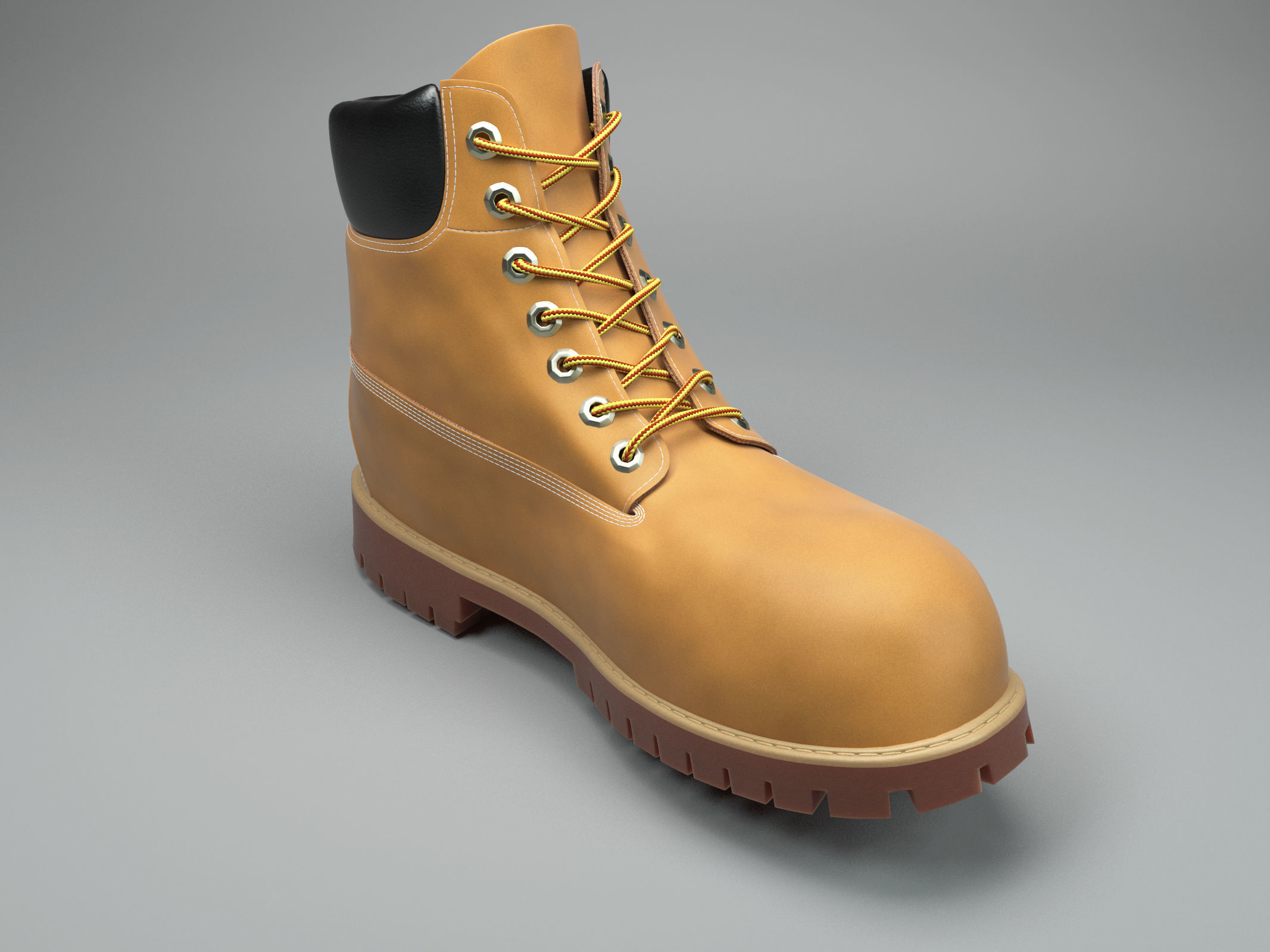 timberland boot 3D model_1