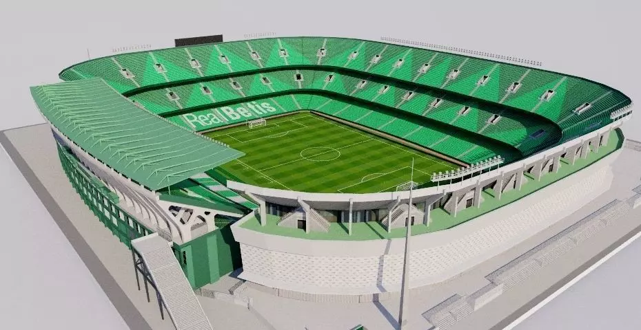 Estadio Benito Villamarin - Real Betis Sevilla Low-poly 3D model_0