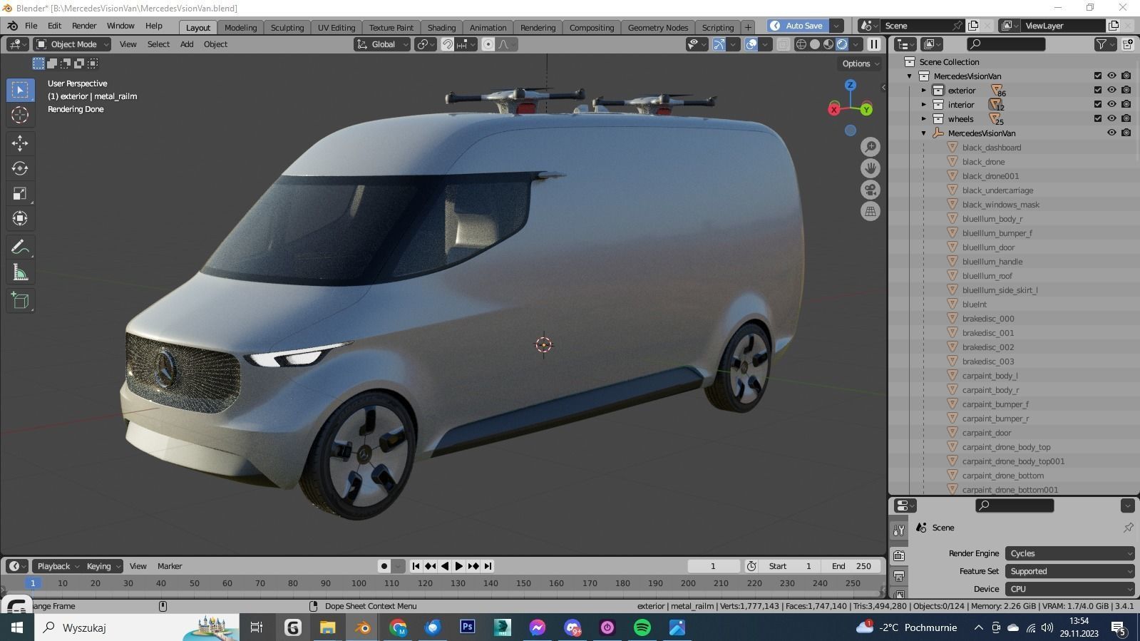 Mercedes Vision Van Concept 3D model_26