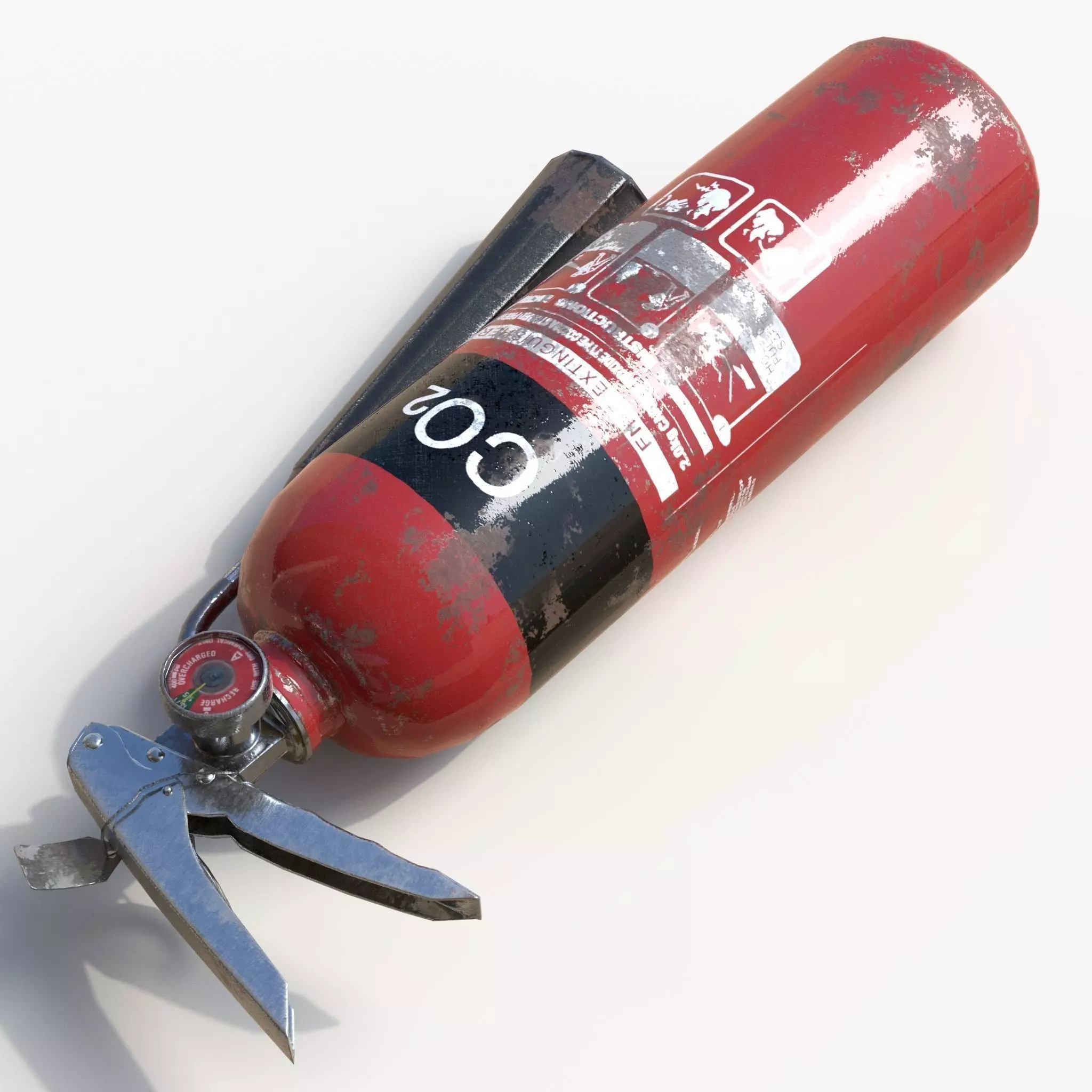 Fire extinguisher Low-poly 3D model_0